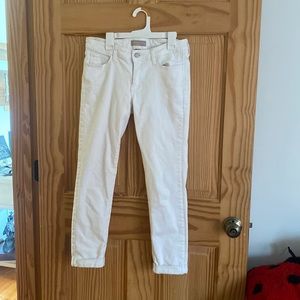 Banana republic white cuffed jeans